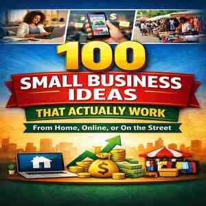 100 Small Business Ideas That Actually Work — From Home, Online, or On the Street